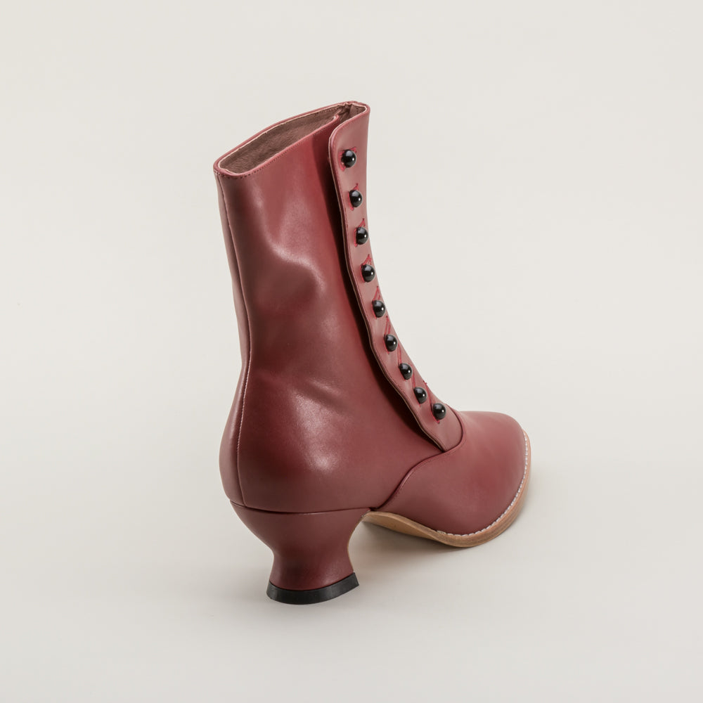 Tavistock Victorian Button Boots (Oxblood)
