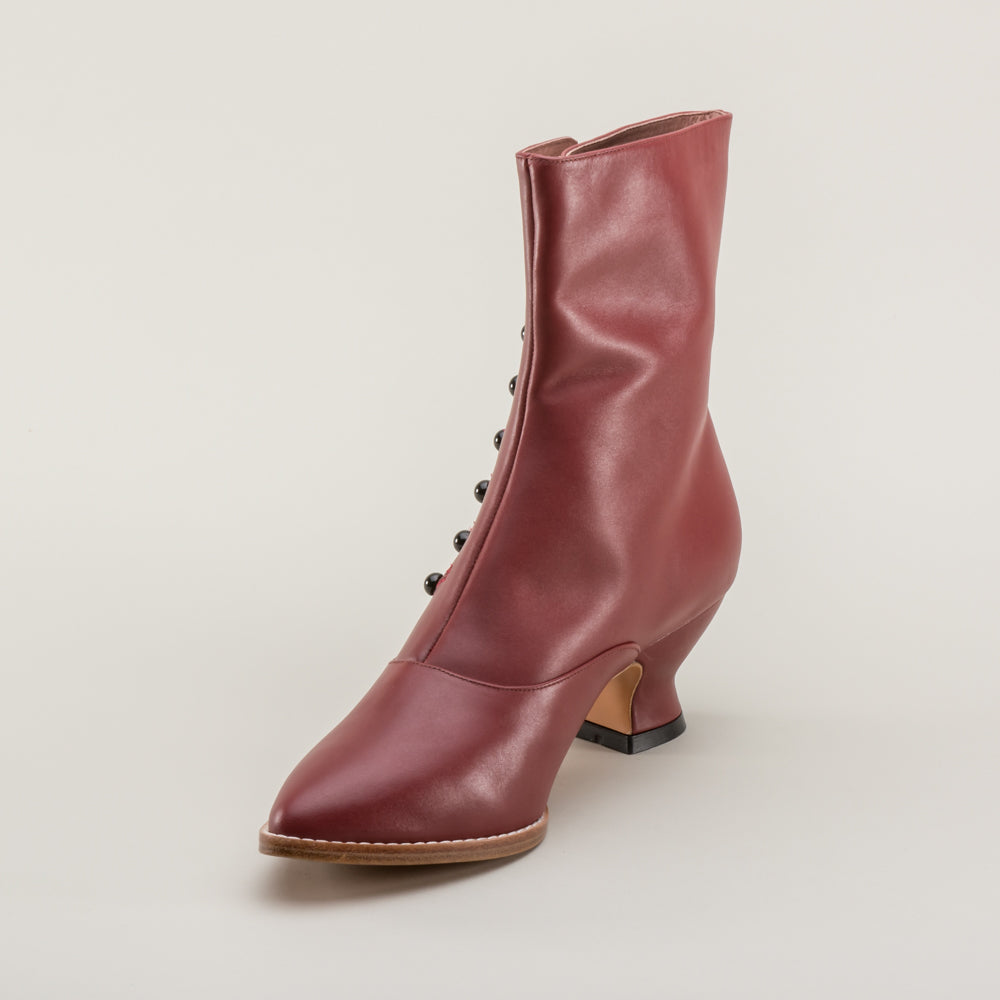 Tavistock Victorian Button Boots (Oxblood)