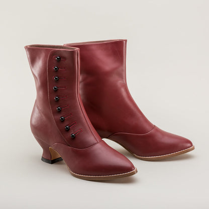 Tavistock Victorian Button Boots (Oxblood)