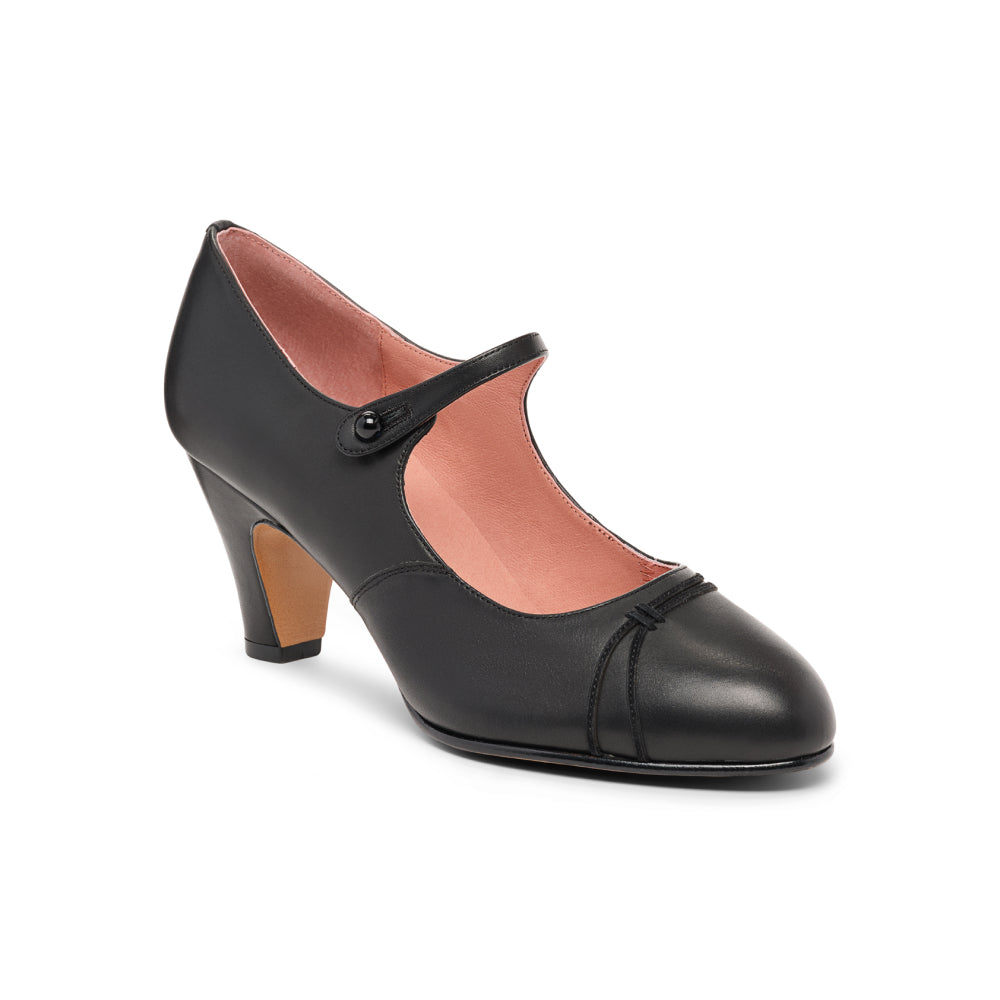 PRE-ORDER Vera 1920s Bar Shoes (Black)