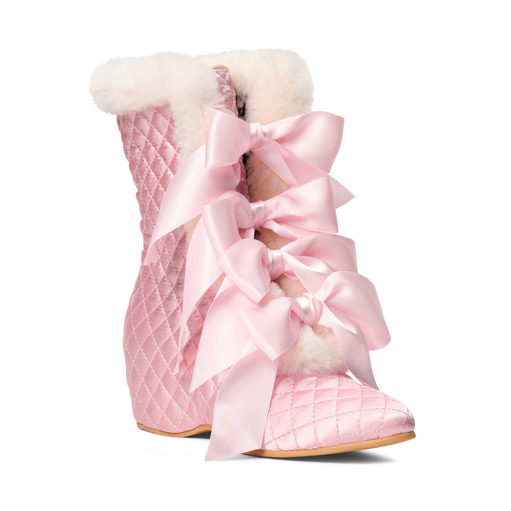 PRE-ORDER Victoria Carriage Boots (Pink/Ivory)