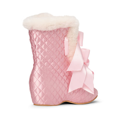 PRE-ORDER Victoria Carriage Boots (Pink/Ivory)