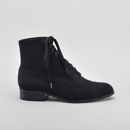 Watson Edwardian Lace-Up Boots (Black)