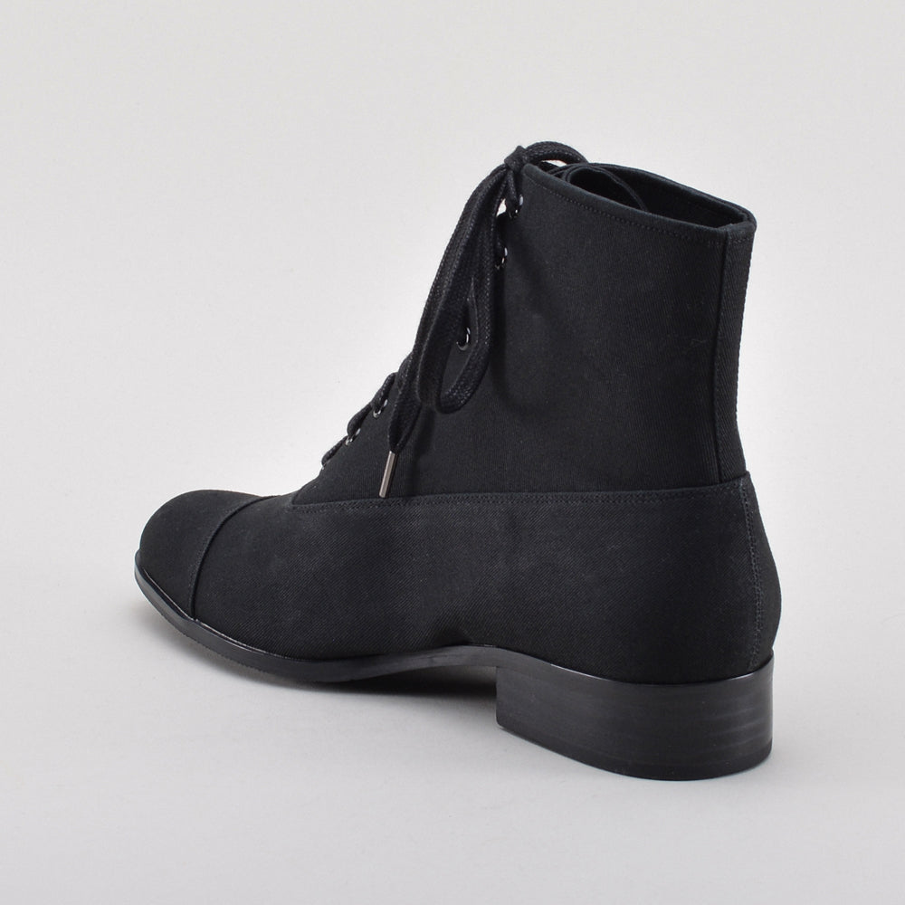 Watson Edwardian Lace-Up Boots (Black)