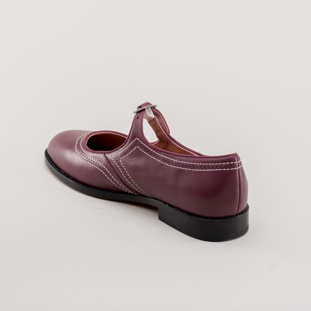Wednesday Vintage Mary Jane Shoes (Merlot)