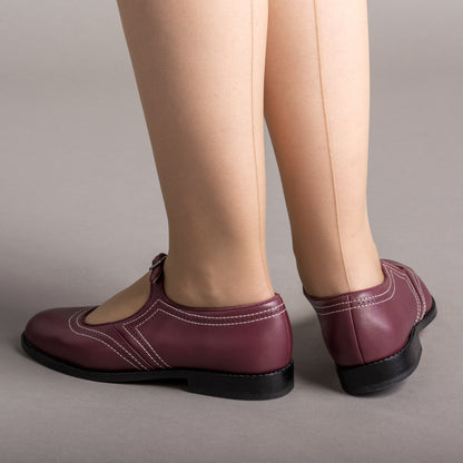 Wednesday Vintage Mary Jane Shoes (Merlot)