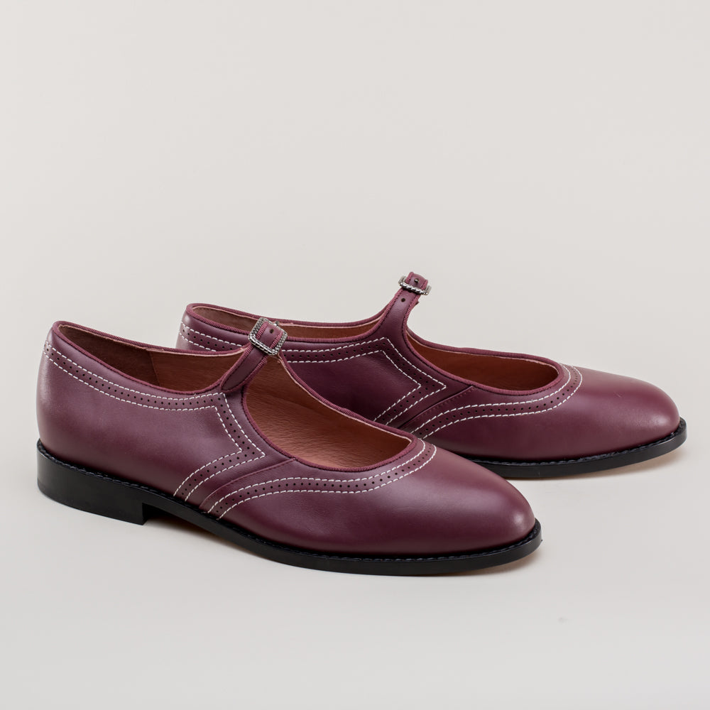 Wednesday Vintage Mary Jane Shoes (Merlot)