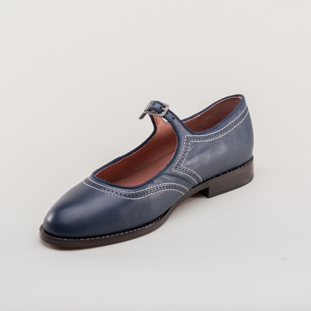 Wednesday Vintage Mary Jane Shoes (Navy)