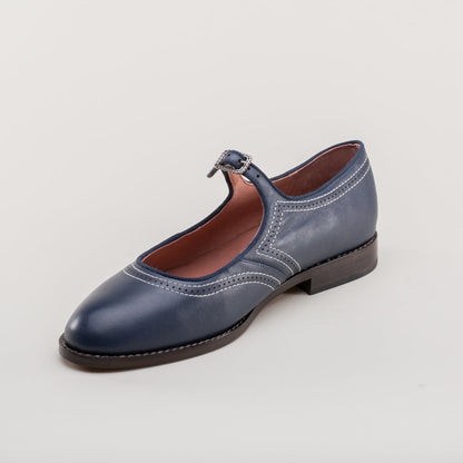 Wednesday Vintage Mary Jane Shoes (Navy)